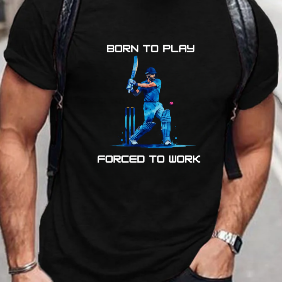 Born to play Cricket Unisex Classic Crew T-Shirt