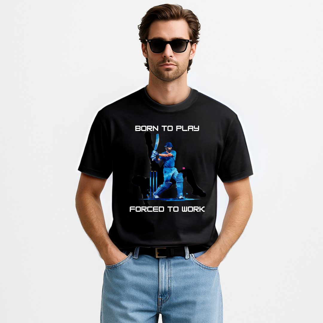 Born to play Cricket Unisex Classic Crew T-Shirt