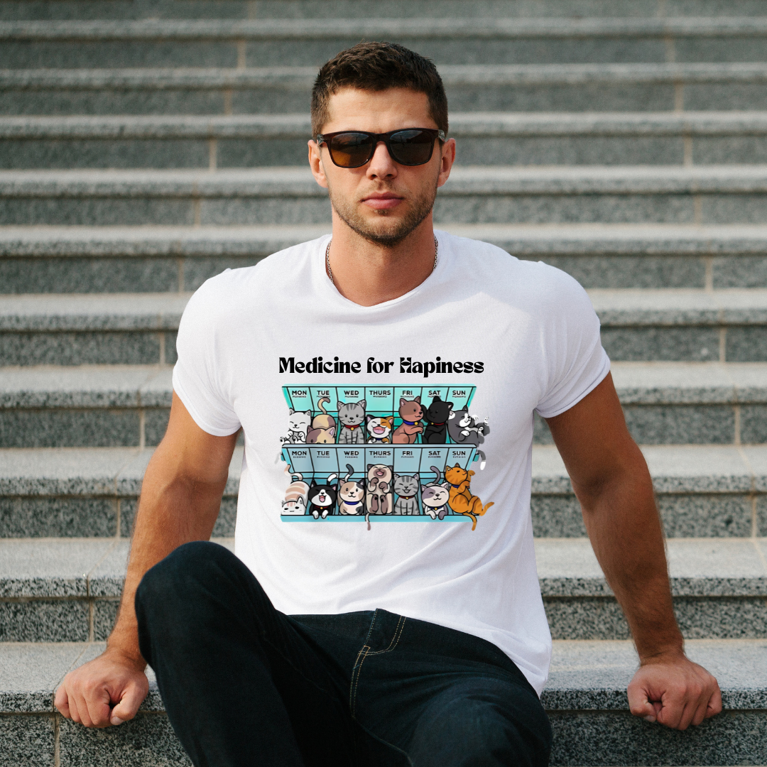 Medicine for Happiness Unisex Classic Crew T-Shirt