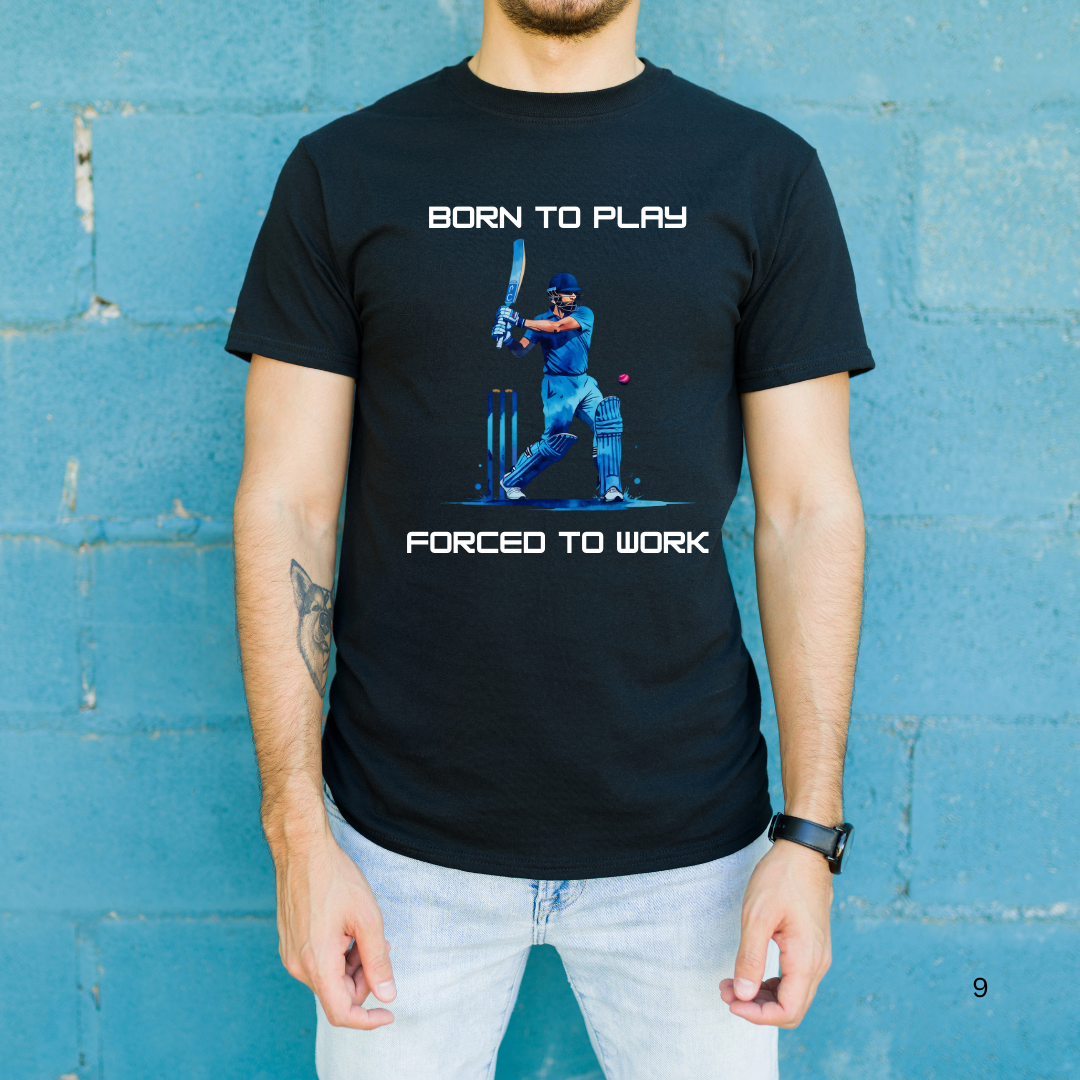 Born to play Cricket Unisex Classic Crew T-Shirt