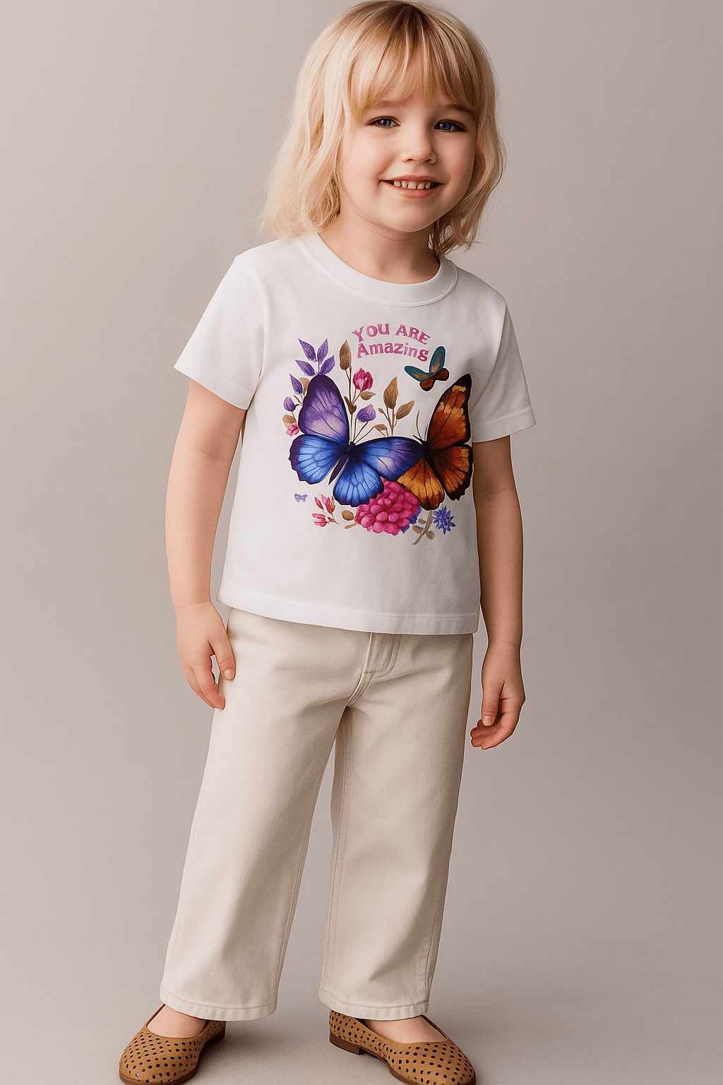 Girl's Crew Neck T-Shirt - Bellaor