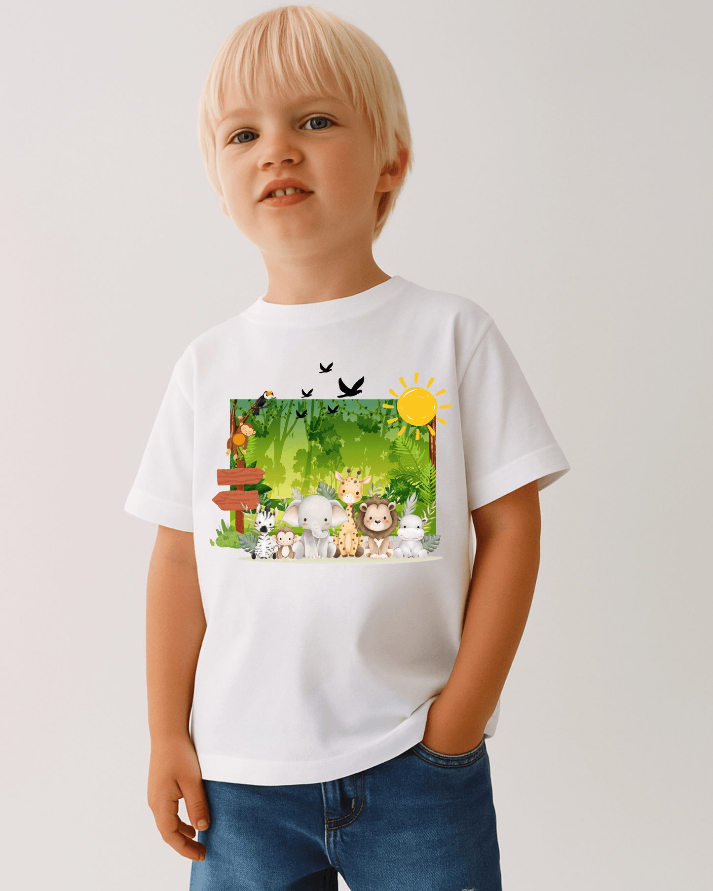 Boy's Crew Neck T-Shirt - Bellaor