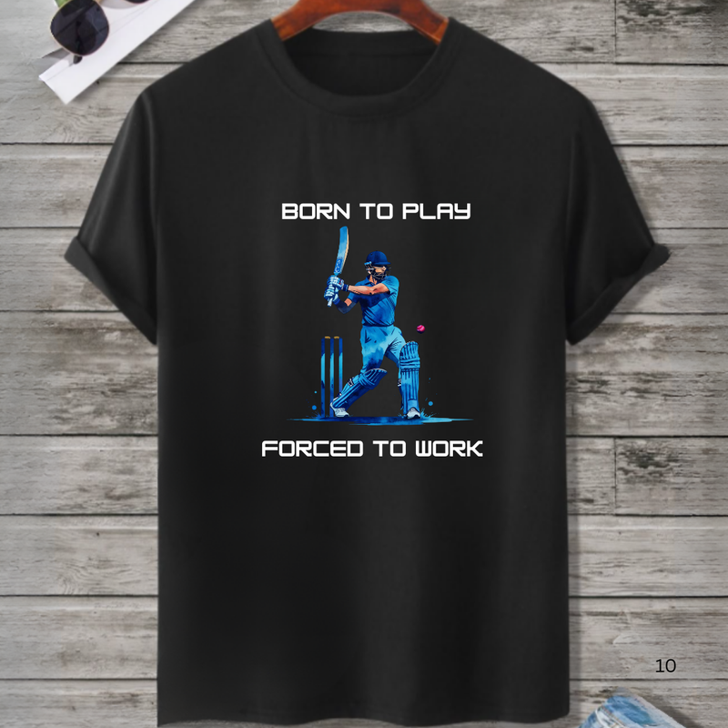 Born to play Cricket Unisex Classic Crew T-Shirt