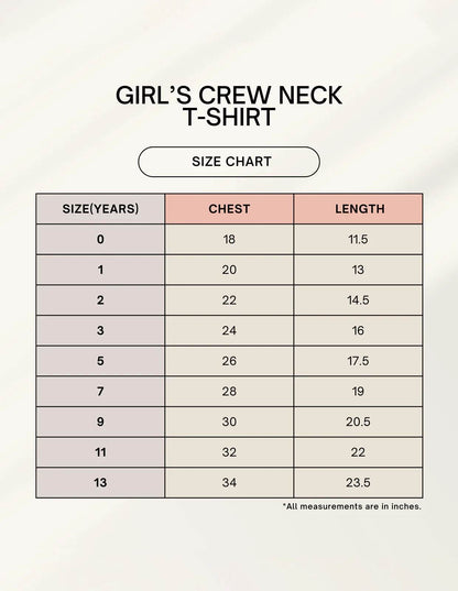 Girl's Crew Neck T-Shirt - Bellaor