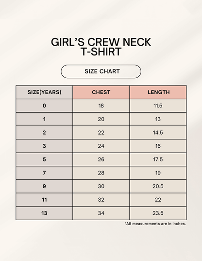 Girl's Crew Neck T-Shirt - Bellaor