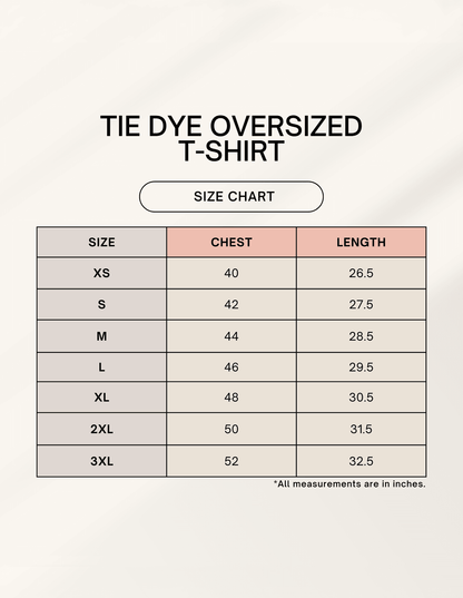 Unisex Tie Dye Oversized T-Shirt - Bellaor