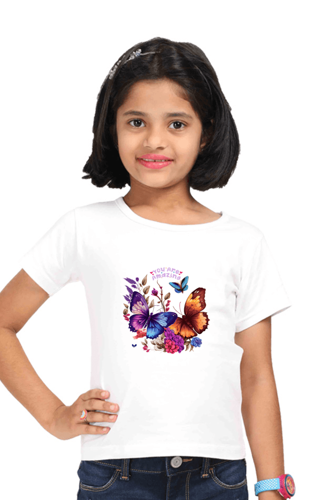 Girl's Crew Neck T-Shirt - Bellaor