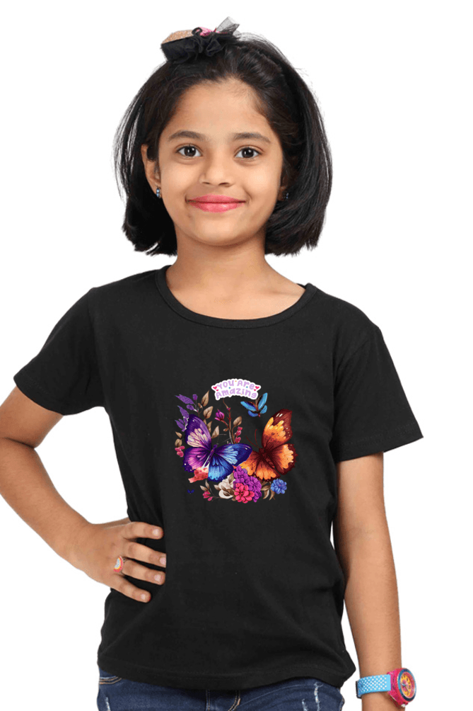 Girl's Crew Neck T-Shirt - Bellaor