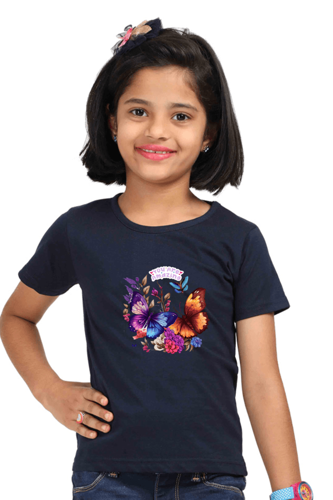 Girl's Crew Neck T-Shirt - Bellaor