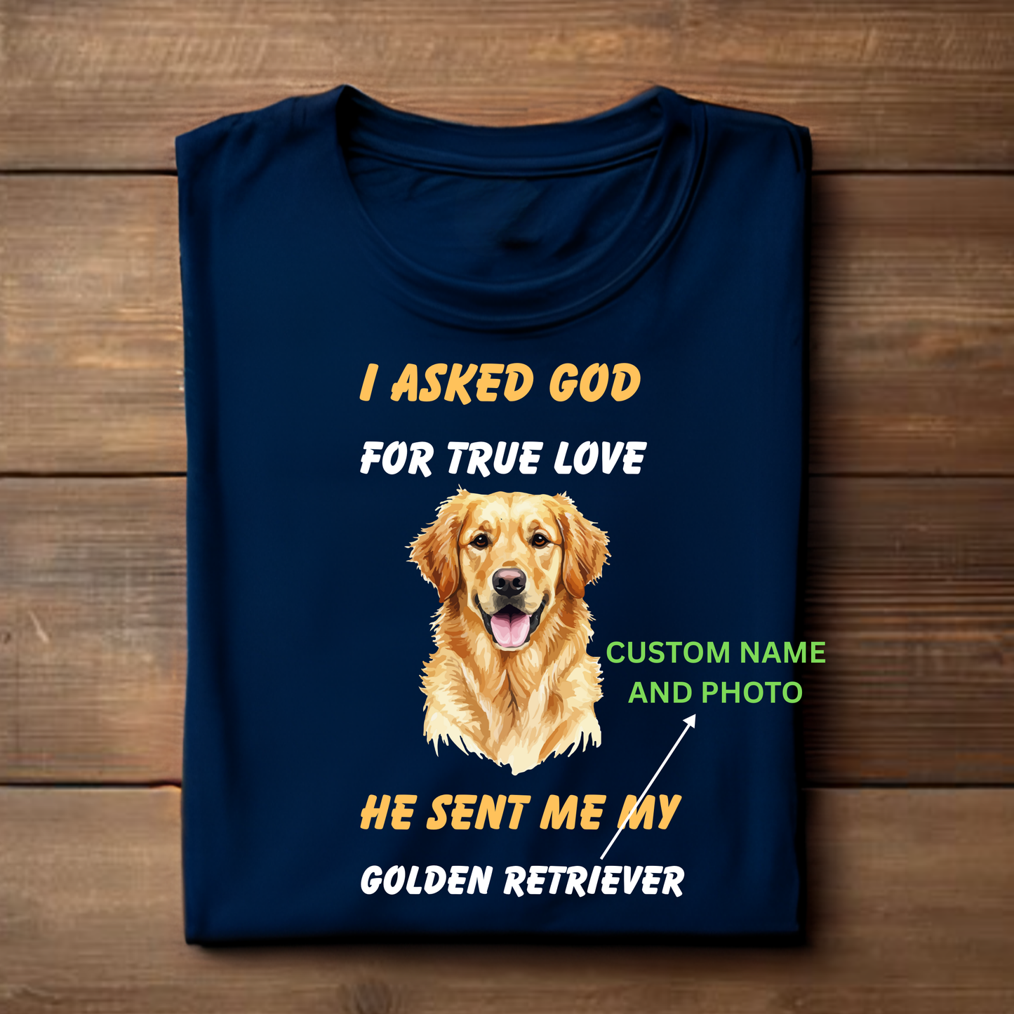 Golden Retriever: True Love Custom T-shirt Unisex
