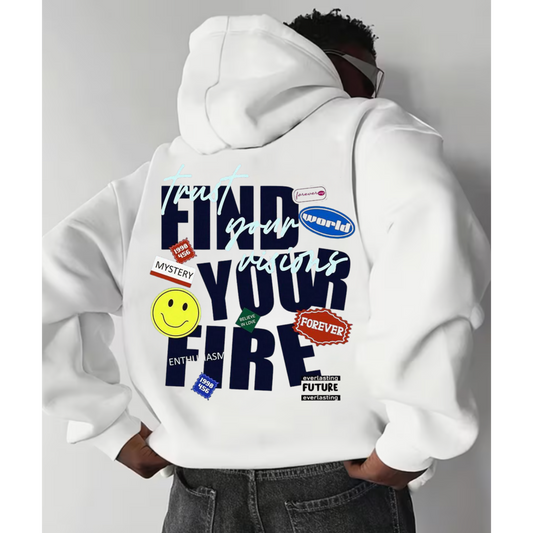 FIND YOUR FIRE_ Unisex Oversized Hoodie