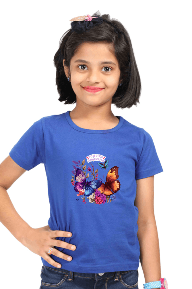 Girl's Crew Neck T-Shirt - Bellaor