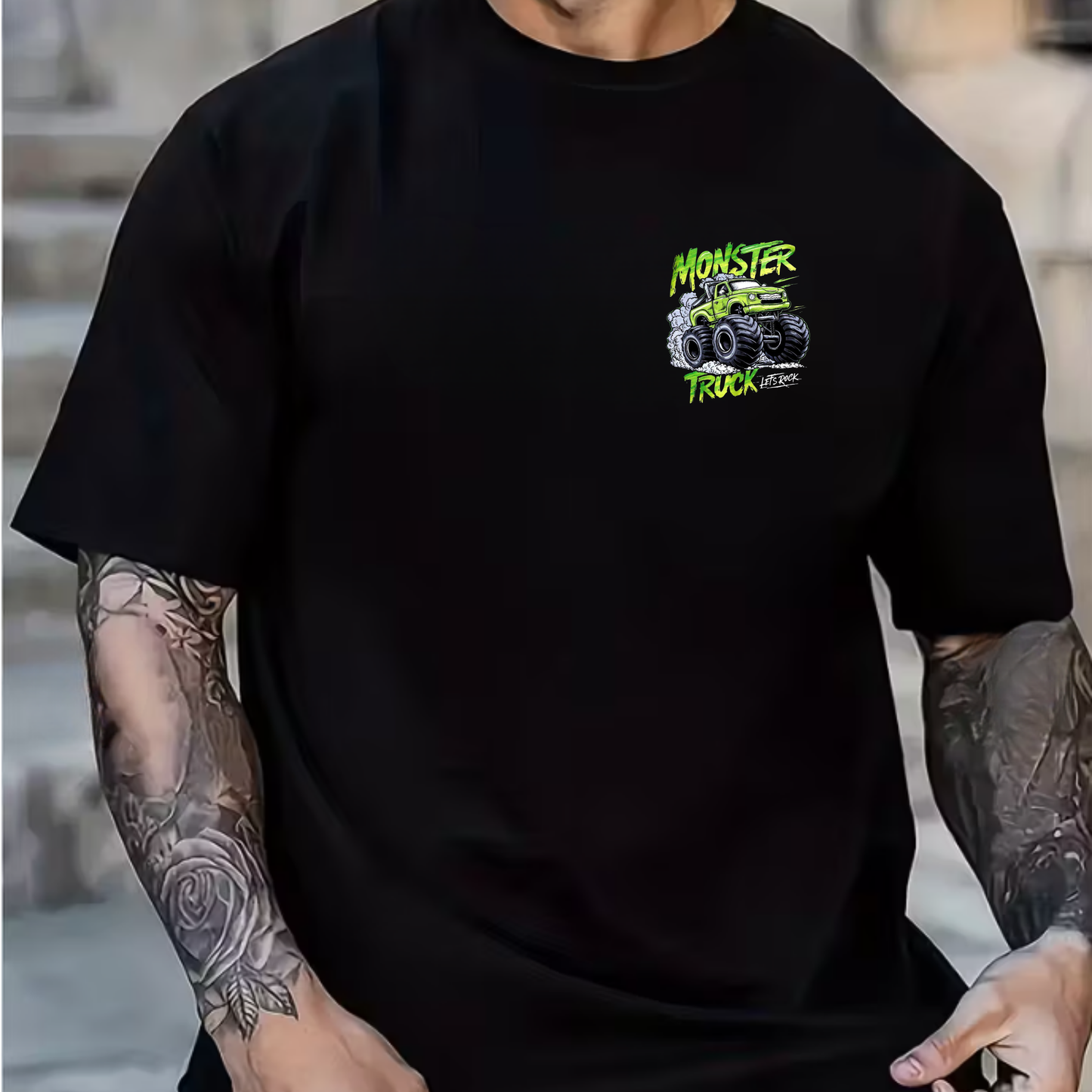 Monster Truck_ Unisex Terry Oversized Tee