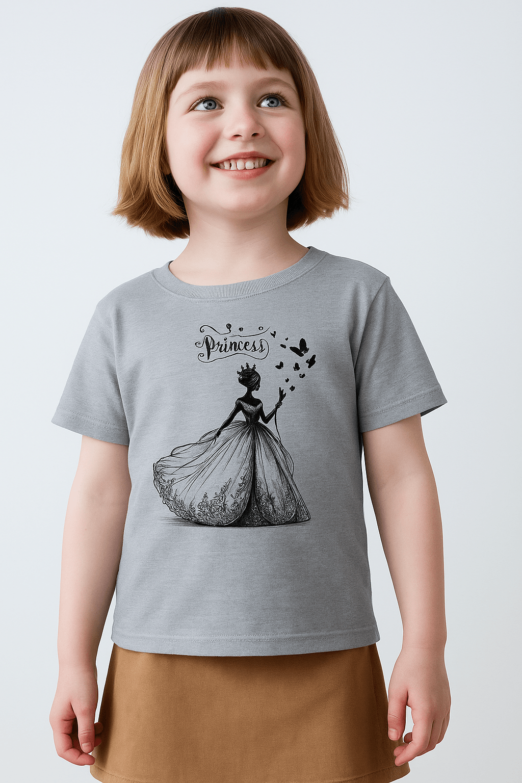 Girl's Crew Neck T-Shirt - Bellaor