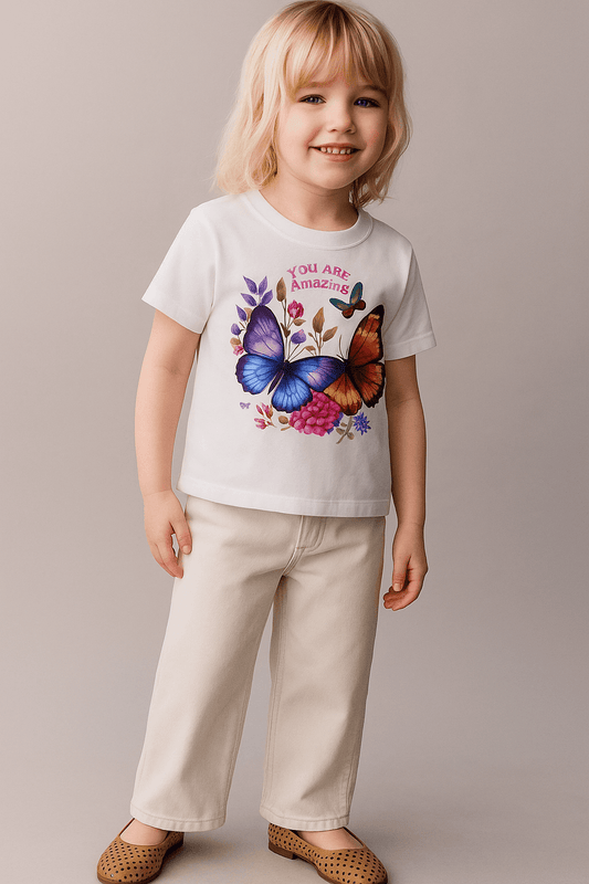 Girl's Crew Neck T-Shirt - Bellaor