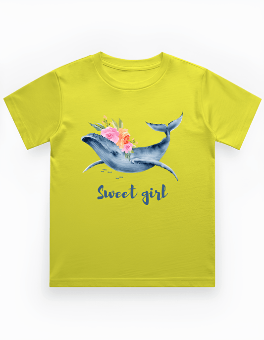 Girl's Crew Neck T-Shirt - Bellaor