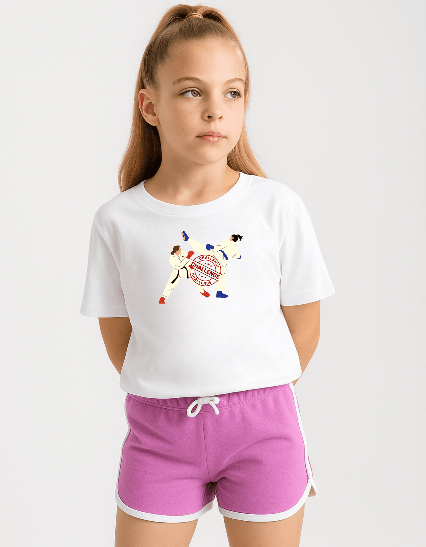 Girl's Crew Neck T-Shirt - Bellaor