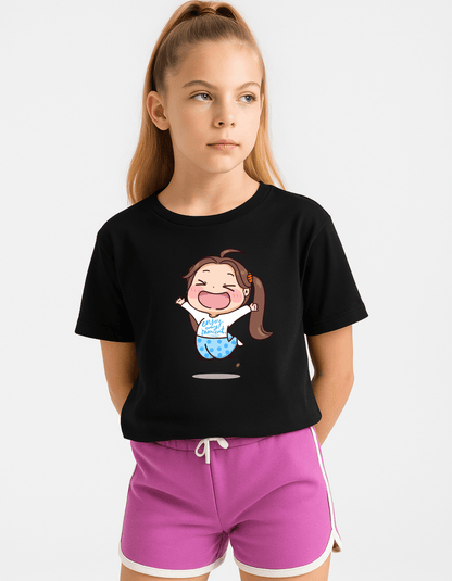 Girl's Crew Neck T-Shirt - Bellaor