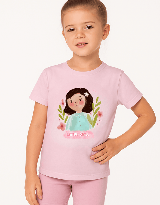 Girl's Crew Neck T-Shirt - Bellaor