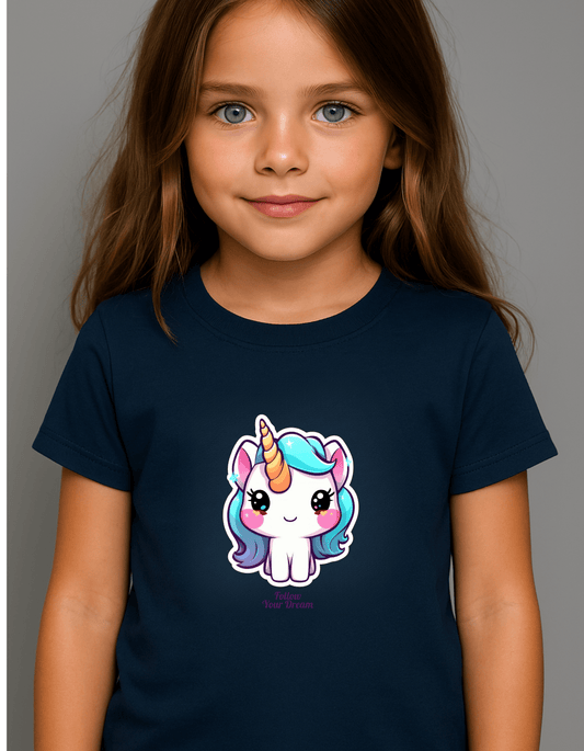 Girl's Crew Neck T-Shirt - Bellaor